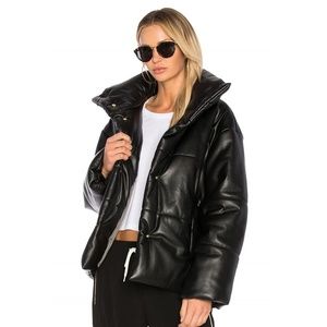 Nanushka Hide Vegan Puffer Black Size XS Worn Once